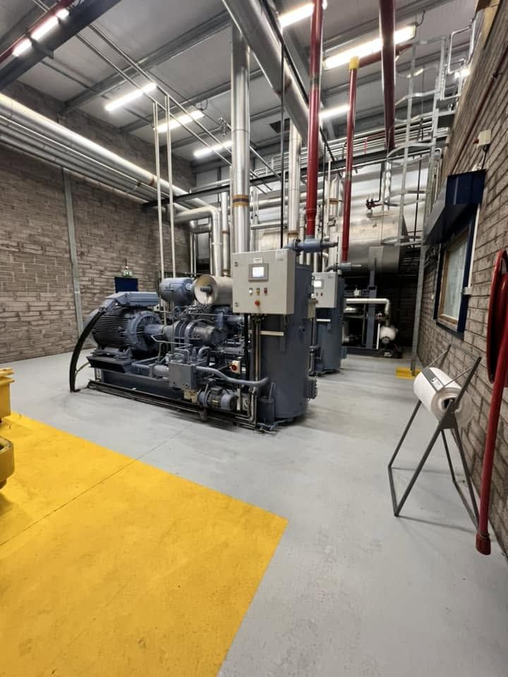 Ammonia refrigeration plant room