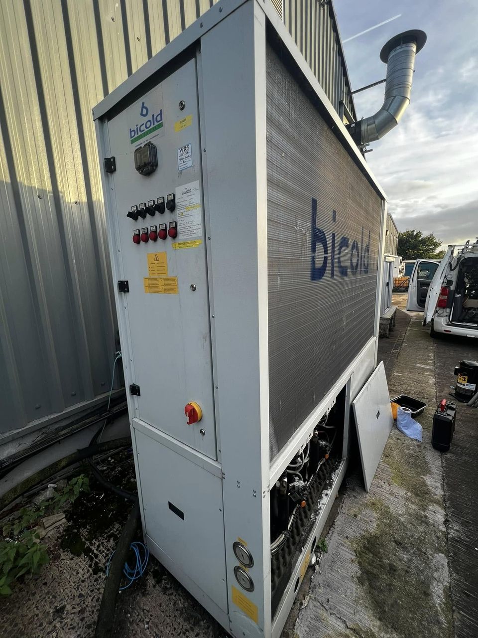 Bicold refrigeration pack at a factory site