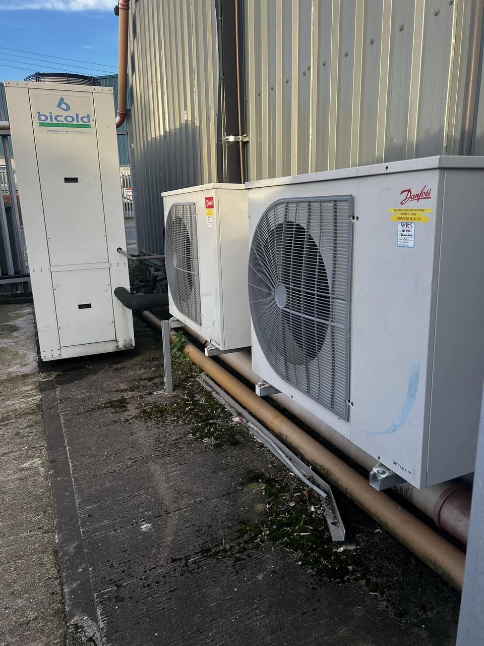 Condensing units at a food factory