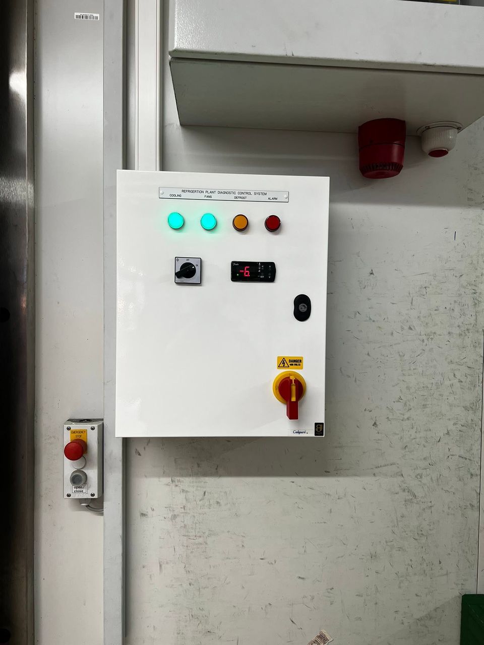 Freezer room control panel installed by WRS