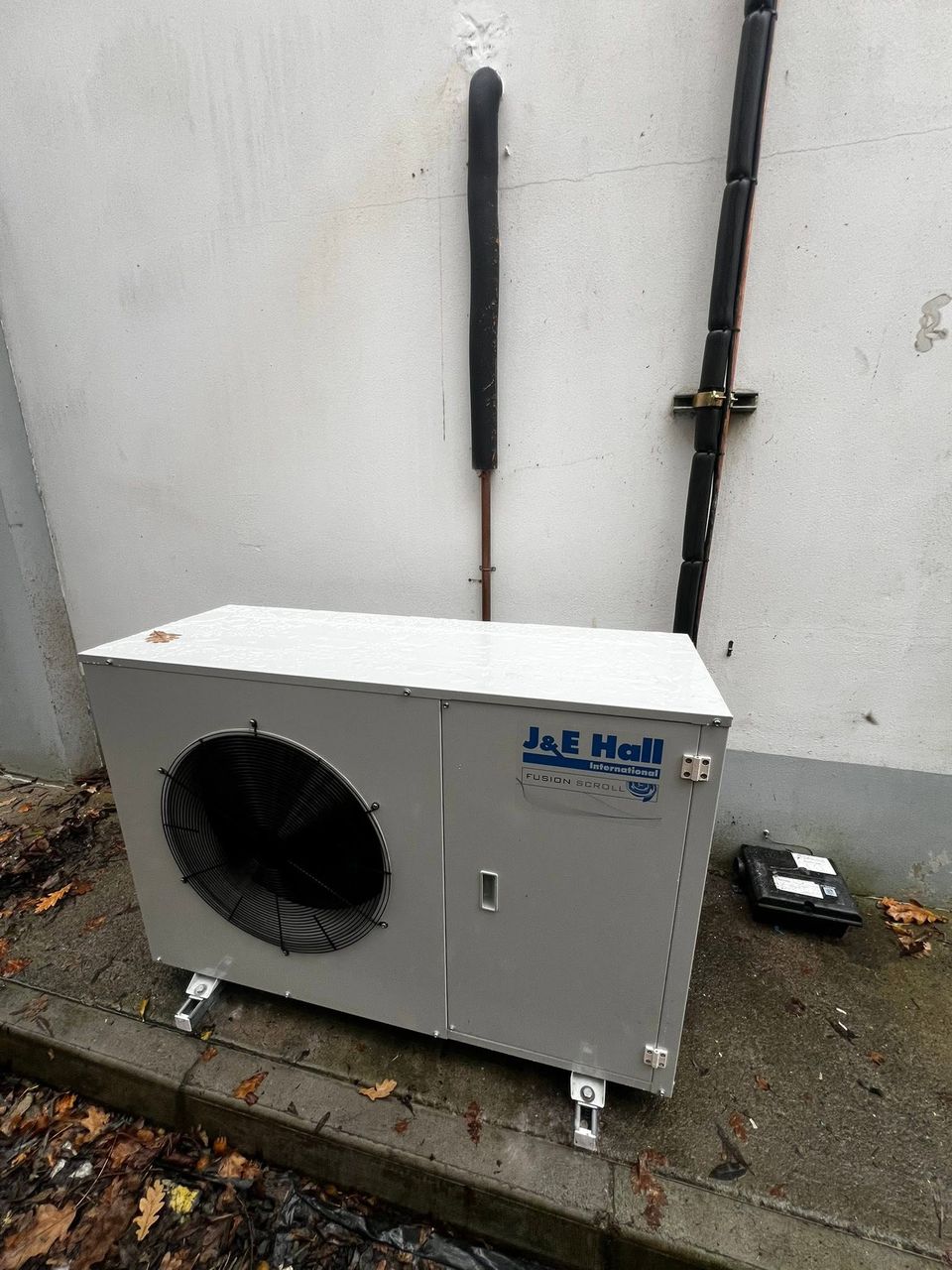 J&E Hall condensing unit installed outside