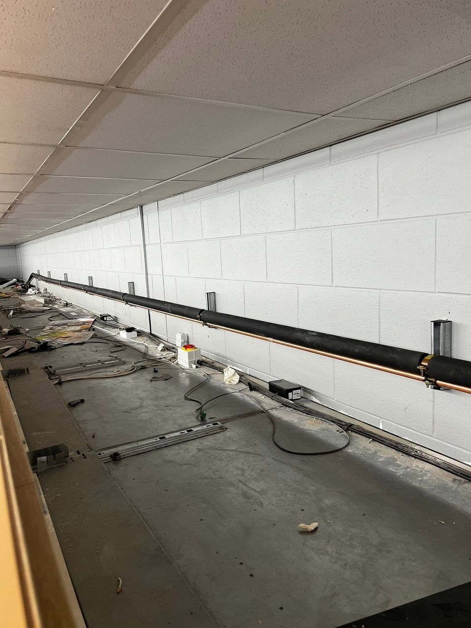 Pipework installed by WRS engineers